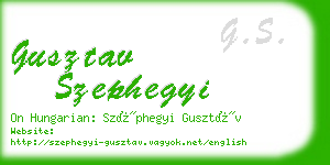 gusztav szephegyi business card